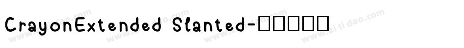 CrayonExtended Slanted字体转换